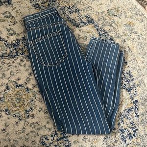 American Eagle striped mom jeans